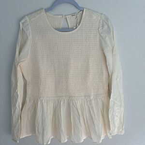 Marine Layer Gabrielle Smock Top Extra Large Blouse